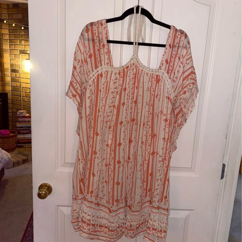 Free People New Romantics Embroidered Boho Tunic/Mini Dress